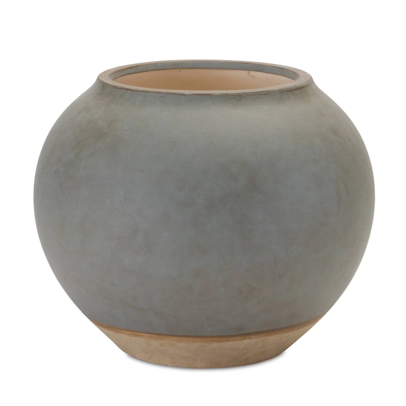 8.5" 2-Tone Gray Ceramic Vase