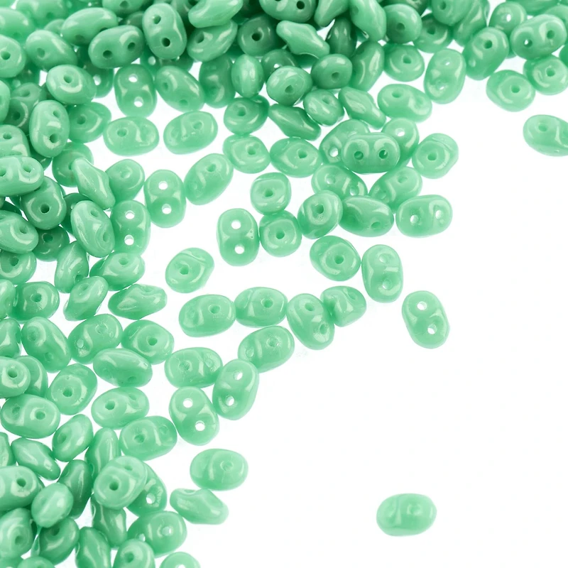 12 Pack: John Bead Turquoise Superduo Czech Glass Oval Beads, 18mm