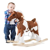 Toy Time Rocking Horse Plush Ride-On