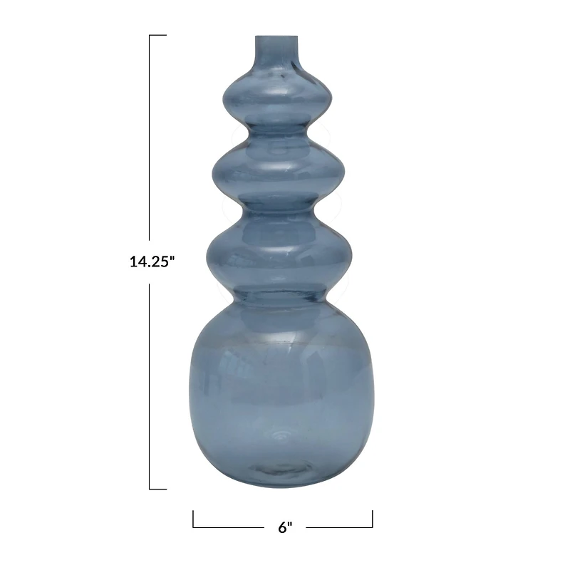 Hello Honey® 14.25" Contemporary Glass Flower Vase