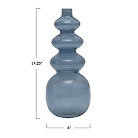 Hello Honey® 14.25" Contemporary Glass Flower Vase