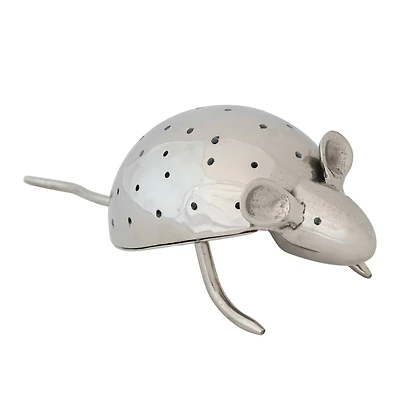 Hello Honey Aluminum Vintage Reproduction Mouse Toothpick Holder, Nickel Finish