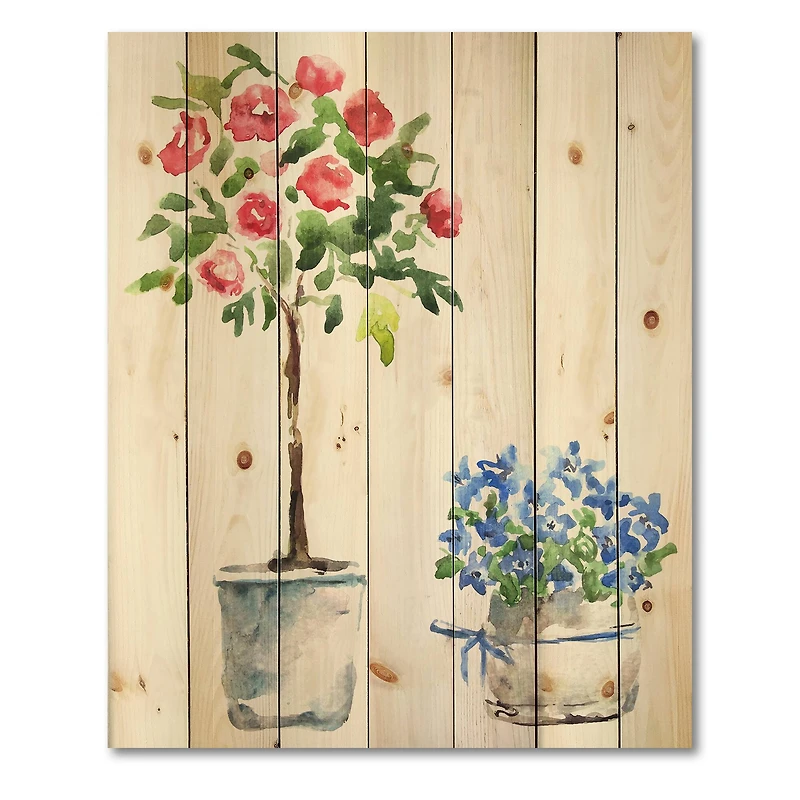 Designart - Blue and Red Houseplants