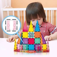 PicassoTiles® 36 Piece Rocket Magnetic Tile Set