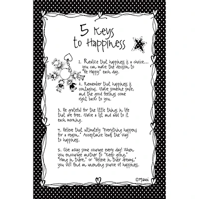 Children of the Inner Light® by Marci Art 5 Keys to Happiness Plaque