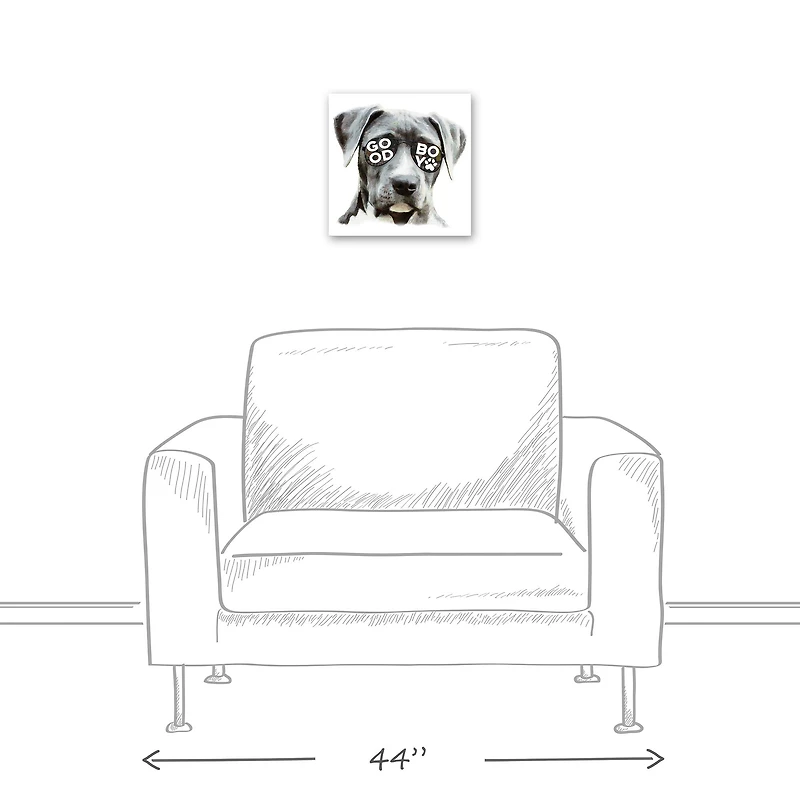 Good Boy Sunglasses Canvas Wall Art