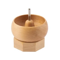 John Bead 4" x 4" Spin that Bead! Wooden Bead Spinner with 2 Needles