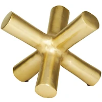 10" Gold Aluminum Jack Abstract Sculpture