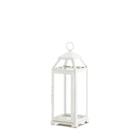 16" Country White Open Top Lantern