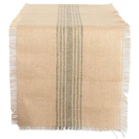 DII® 108" Middle Stripe Burlap Table Runner