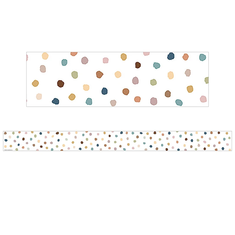 Teacher Created Resources Everyone is Welcome Painted Dots Straight Border Trim, 210ft.