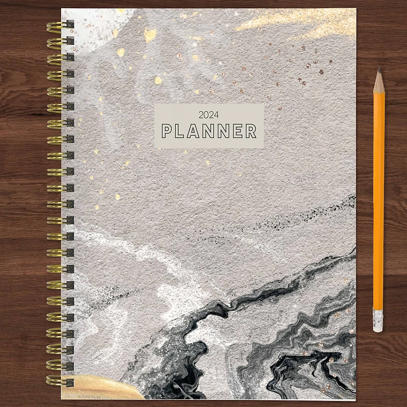 TF Publishing 2024 Stone & Marble Medium Weekly Monthly Planner
