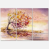 Designart - Yellow and Orange Autumn Tree