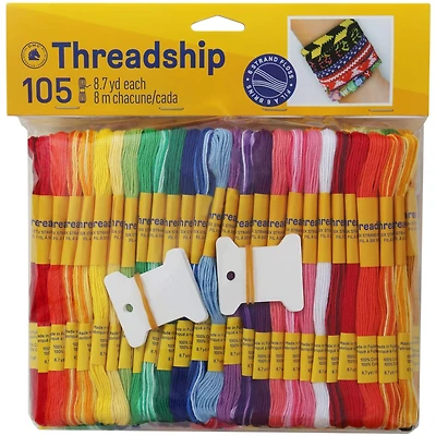 DMC® Assorted Colors Threadship 6-Strand Floss Jumbo Pack, 105ct.