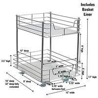 Household Essentials Glidez 2-Tier Cabinet Organizer