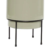 The Novogratz Taupe Metal Contemporary Planter Set