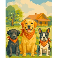 16" x 20" 3 Dogs Paint-by-Number Kit by Artist's Loft®