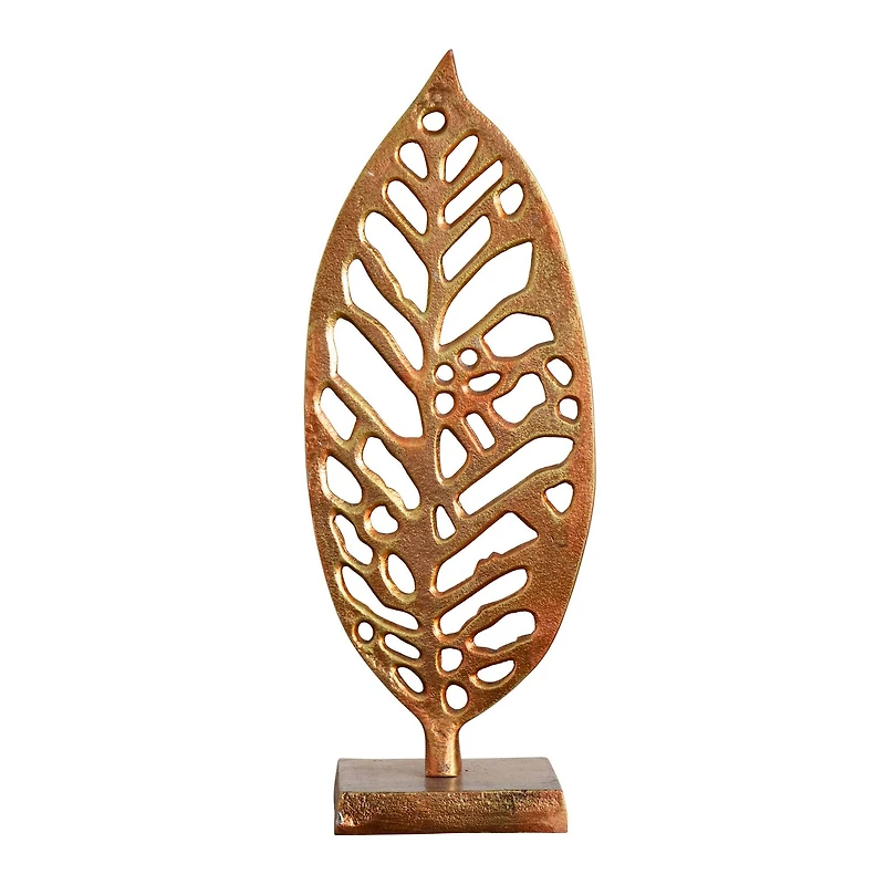 17" Copper Beech Sculpture Decorative Accent