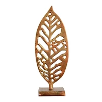 17" Copper Beech Sculpture Decorative Accent
