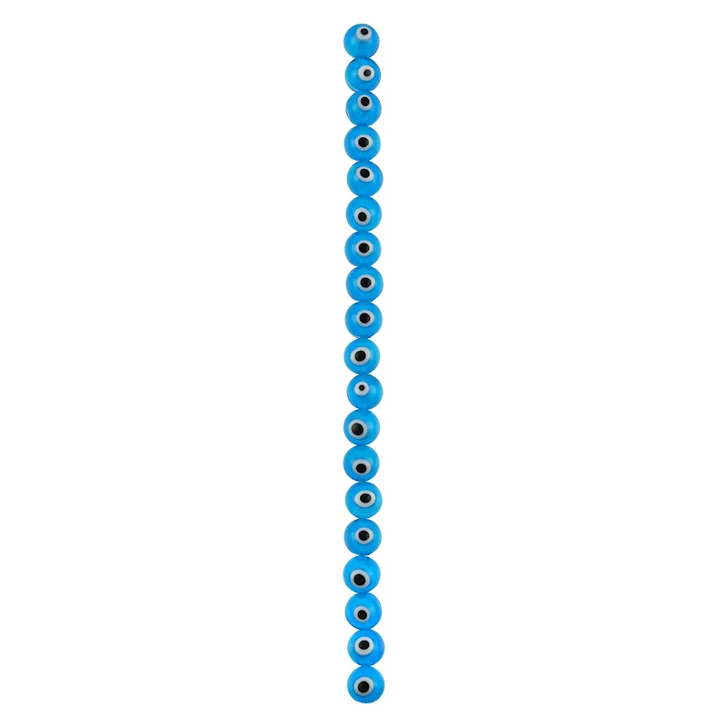 Light Blue Glass Round Beads by Bead Landing