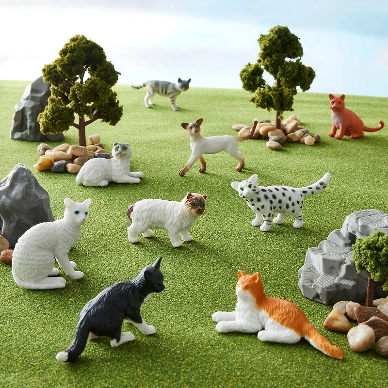 12 Pack: Safari Ltd® TOOBS® Domestic Cats Set