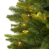 6ft. Pre-Lit Sun Valley Fir Artificial Christmas Tree, Clear LED Lights