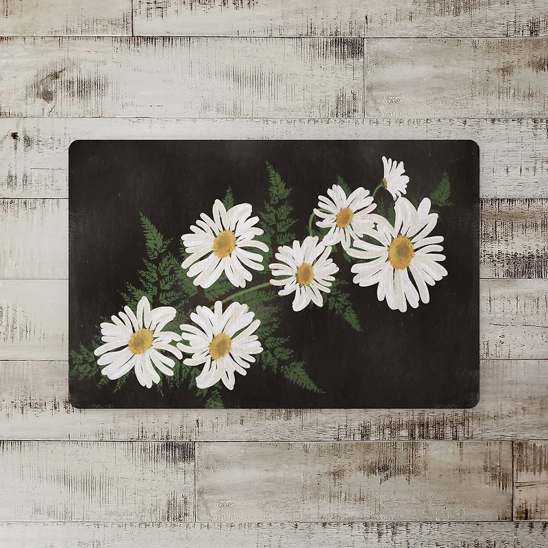 Daisies on Moody Background 27" x 18" Floor Mat