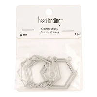 Silver Hexagon Connectors by Bead Landing™