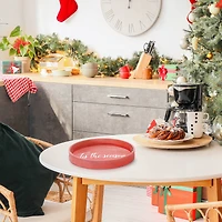 Elegant Designs™ 13.8" Round Tis the Season Serving Tray with Handles