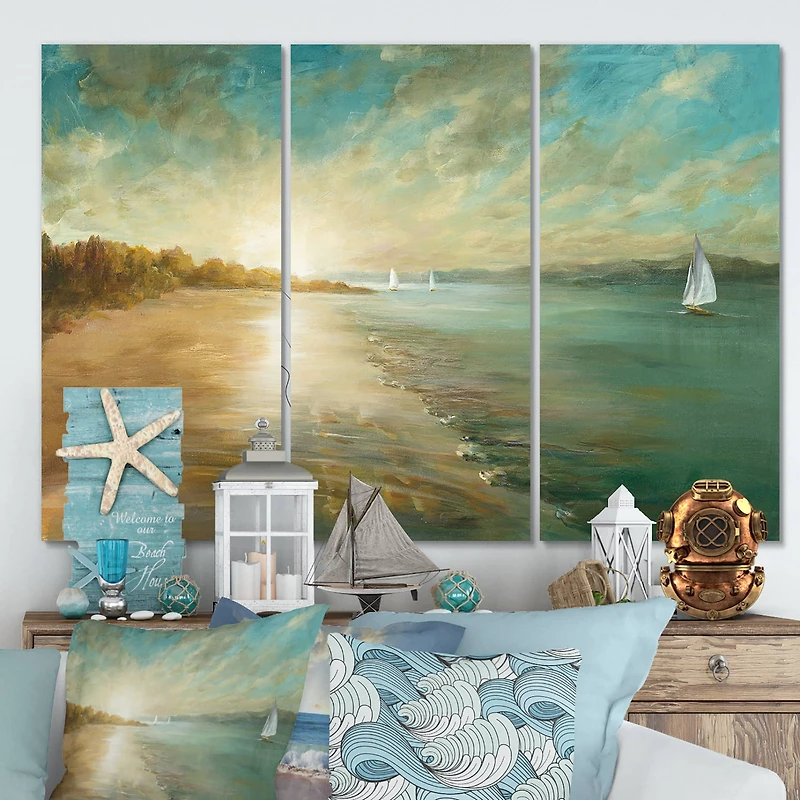 Designart - Coastal Pastel Horizon