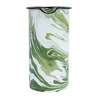 Hello Honey® 7.75" Green & White Marbled Enameled Pitcher