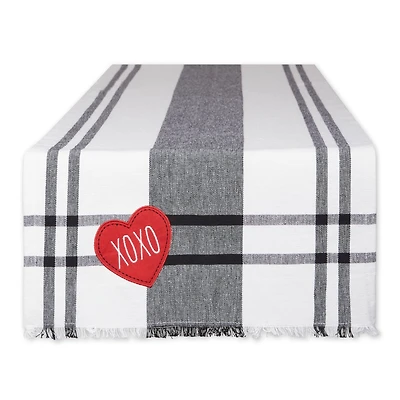DII® 72" Heart XOXO Plaid Table Runner