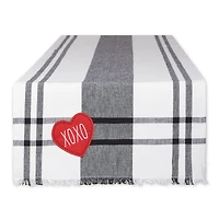 DII® 72" Heart XOXO Plaid Table Runner