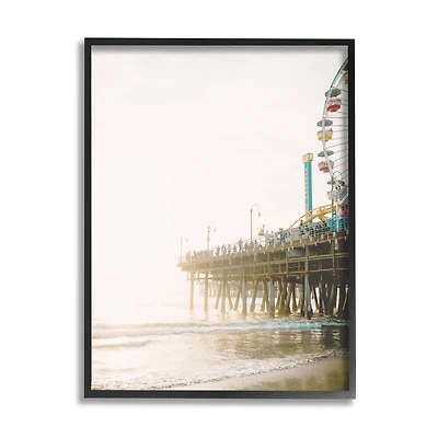 Stupell Industries Coastal Boardwalk Pier Carnival Ferris Wheel Photography Framed Wall Art