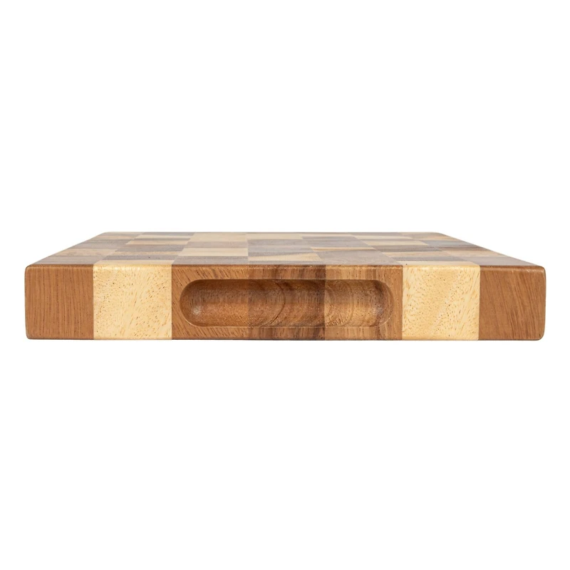 Hello Honey® 14" Natural Suar Wood End Grain Rectangle Cheese & Cutting Board