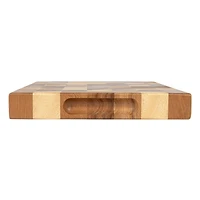 Hello Honey® 14" Natural Suar Wood End Grain Rectangle Cheese & Cutting Board