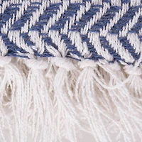 DII® French Blue Herringbone Chevron Throw