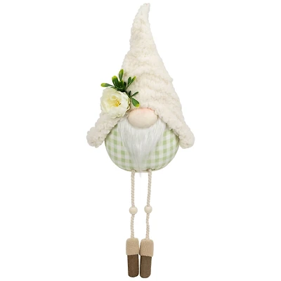 10.5" Plush Sitting Gnome with Dangling Legs Spring Figurine