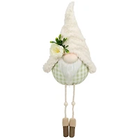 10.5" Plush Sitting Gnome with Dangling Legs Spring Figurine