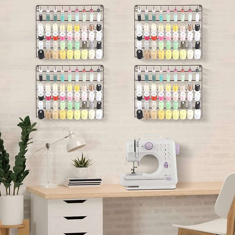 NEX™ Brown 54-Spool Wall-Mounted Sewing Thread Rack, 4ct.