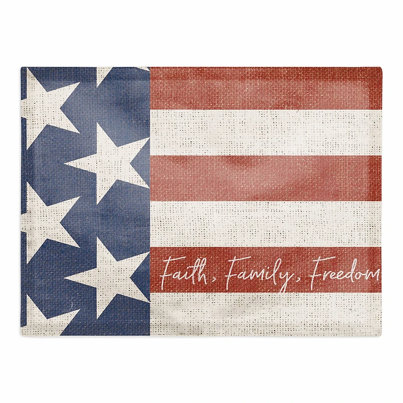Faith Family Freedom Cotton Twill Placemat