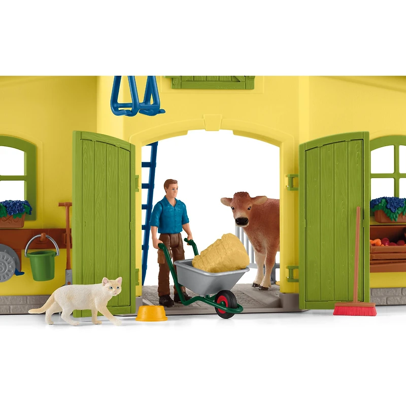 Schleich Farm World Yellow Large Farm Playset
