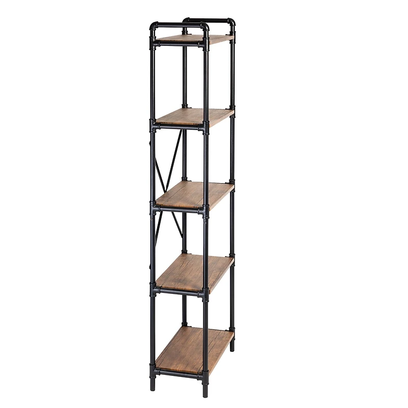Honey Can Do Black -Tier Industrial Bookshelf