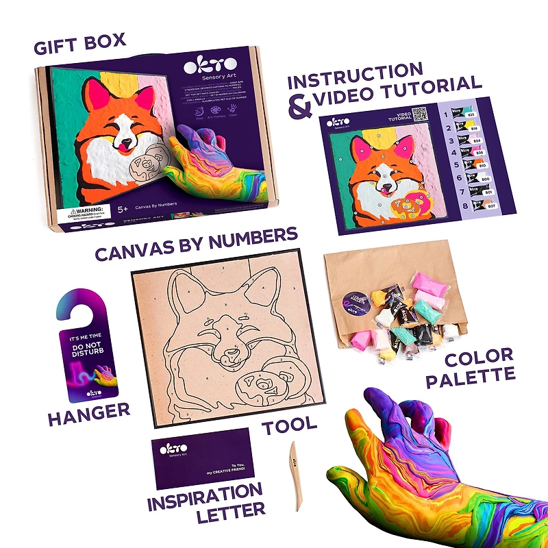 OKTO Fox Clay by Numbers Kit
