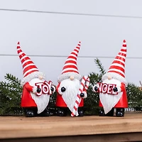7.25" Santa Gnome Figurine Set