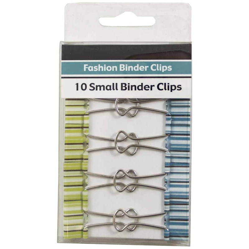 JAM Paper Striped Fashion Binder Clips