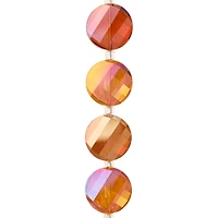 12 Pack: Amber Glass Faceted Round Beads, 18mm by Bead Landing™