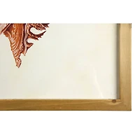 Hello Honey® Red Shells & Coral Wood Framed Wall Art, 4ct.