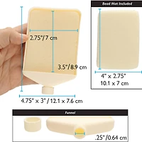 The Beadsmith® BASIC elements™ Small Funnel Tray with Mat