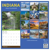TF Publishing 2025 Indiana Wall Calendar